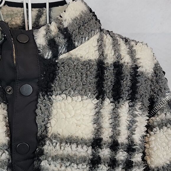 Home Free Plaid Fleece Pullover in Black and Cream Women's Size 2X - Picture 4 of 10